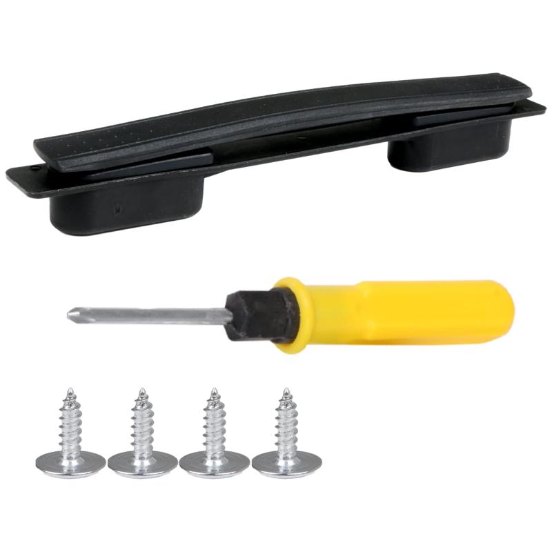 金属とプラスチック ラッゲージスーツケース ハンドル ストラップ 215 ミリメートル ラッゲージグリップ アクセサリー ドライバーとネジ付き B114 ブラック 簡単に取り付け