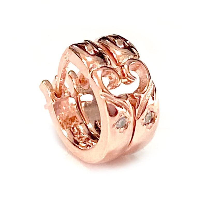 乐天商城 - ペアピアス シルバー925 ダイヤモンド メンズ レディース セット ペアアクセサリーSP13-002BK-PG