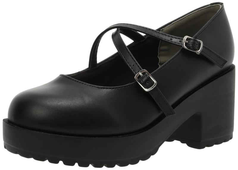 [リバティー ドール] パンプス マニッシュローファー メリージェーン 8cmヒール 2WAY クロスストラップ 3061M メンズ