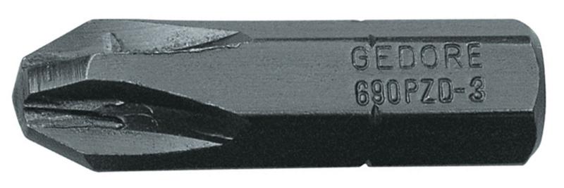 GEDORE スクリュードライバービット 690 PZD 1/4 PZ1 25mm 10本入 6552790