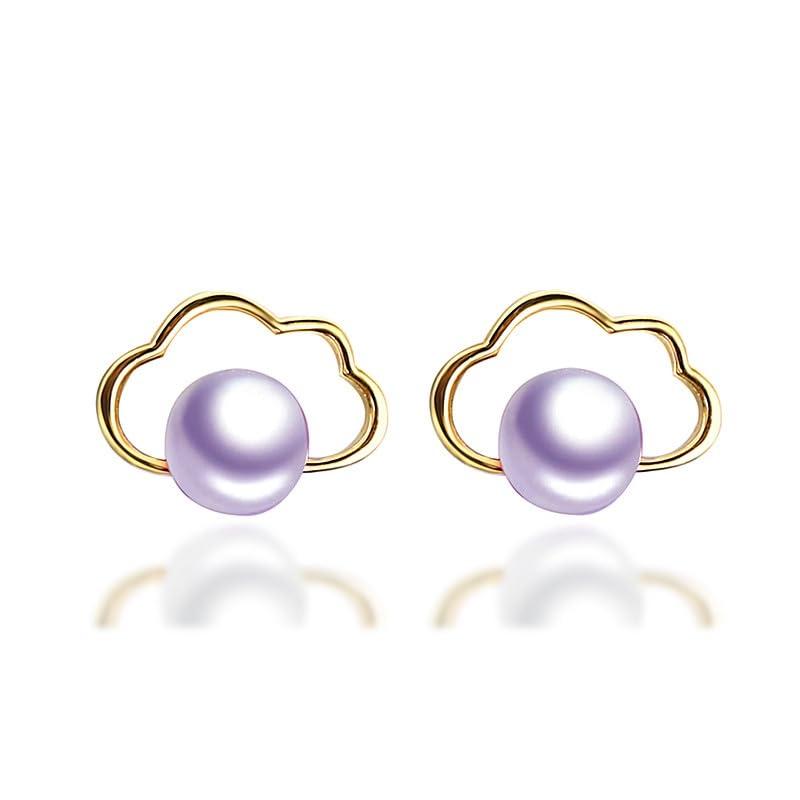 淡水パール ピアス レディース 真珠 雲型 一粒 小さめ 5mm シルバー925 金属アレルギー対応 アクセサリー 可愛い ゴールド ジュエリー 普段使い お祝いの日 結婚式 誕生日 母の日 プレゼント