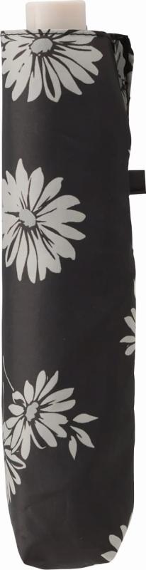 宮嶋 晴雨兼用 折畳傘 50cm モノクロフラワー 手開き