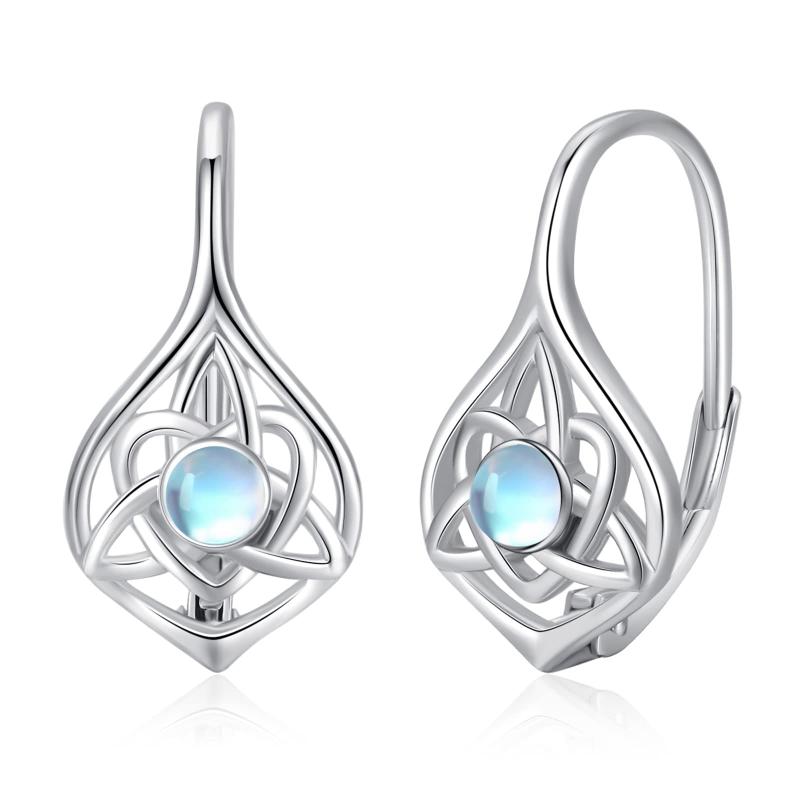 StoryMidir ピアス ムーンストーン レディース フックピアス シルバー925 金属アレルギー対応 ケルト ピアス 月長石 プラチナ仕上げ 純銀 華奢 ハート プレゼント ジュエリー アクセサリー 女性