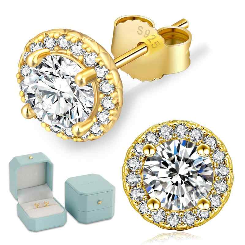 KRKC「星祈り」モアサナイト ピアス 0.2~3.0カラット レディースピアス シルバー925 キラキラ一粒ダイヤ 金属アレルギー対応 モアッサナイトジュエリー 誕生日記念日母の日 ギフトボックス GRA