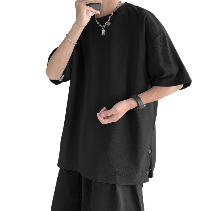 [Goodfeel] メンズ 夏服 ビッグ tシャツ 半袖 軽い 柔らかい無地 快適通気性 オシャレ ストリート カジュアル ビッグシルエット人気 服 シャツ メンズ