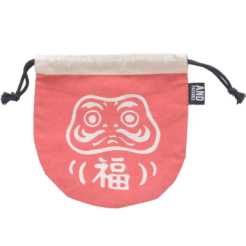 Rakuten - アンドパッカブル 巾着 ポーチ 小物入れ 旅行 インナーバッグ 約16×17cm 和柄 シバイヌ 柴犬