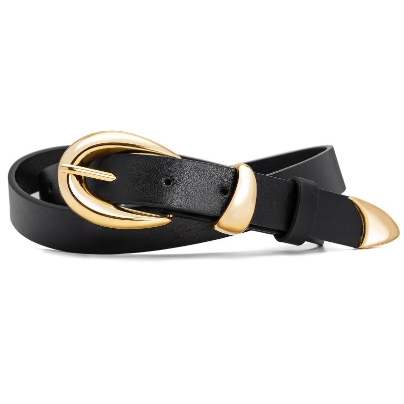 [EsengNoyi] ベルト レディース カジュアル 細い ビジネス スーツ 革 黒 ブランド 女性用 小さいサイズ スカート レザー プレゼント 大きいサイズ 母の日 ギフト