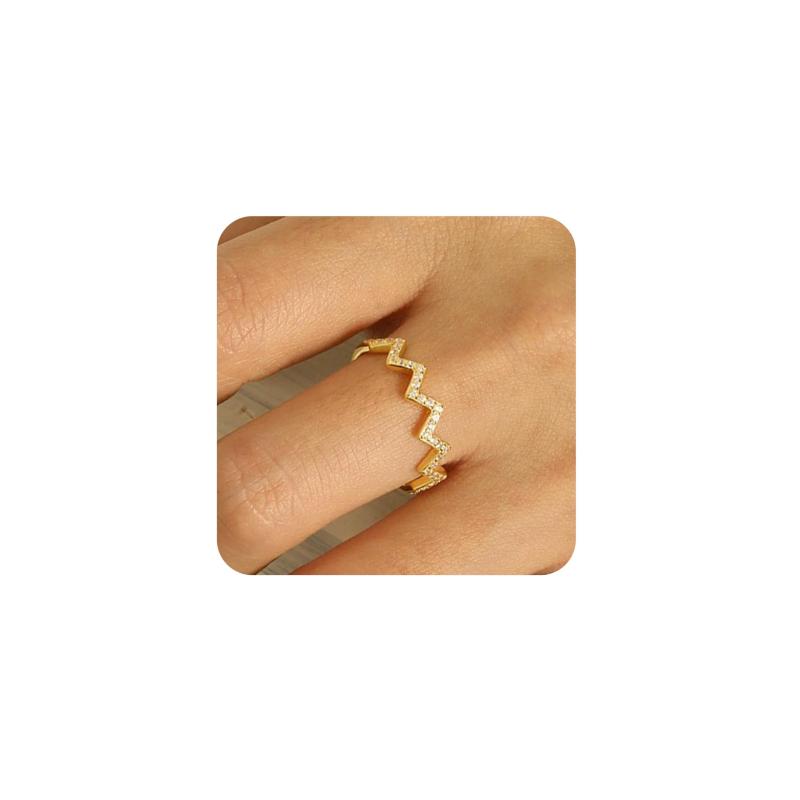 [Mesaro] 指輪 リング レディース ゆびわ ステンレス 婚約指輪 シルバー ゴールド ジルコニア シンプル おしゃれ 人気 調整可能 フリーサイズ 金属アレルギー対応 プレゼント