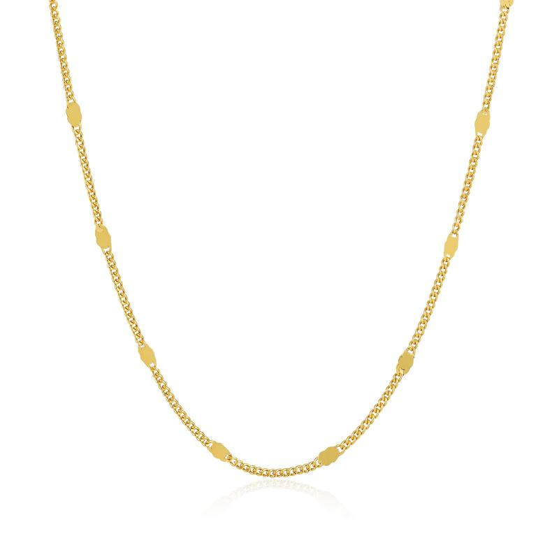 [Pasurohu] チェーンネックレス つけっぱなし K18 18金コーティング シルバー925 レディース 人気 華奢 アジャスター付き 金属アレルギー対応 本物ジュエリー