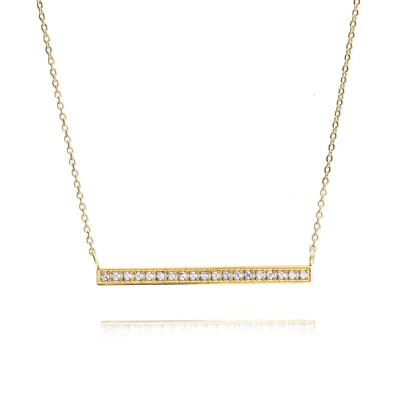 NAOTJEWELRY ナオットジュエリー レディース ネックレス 金属アレルギー ジルコニア ステンレス ゴールド Stainless CZ Bar Necklace