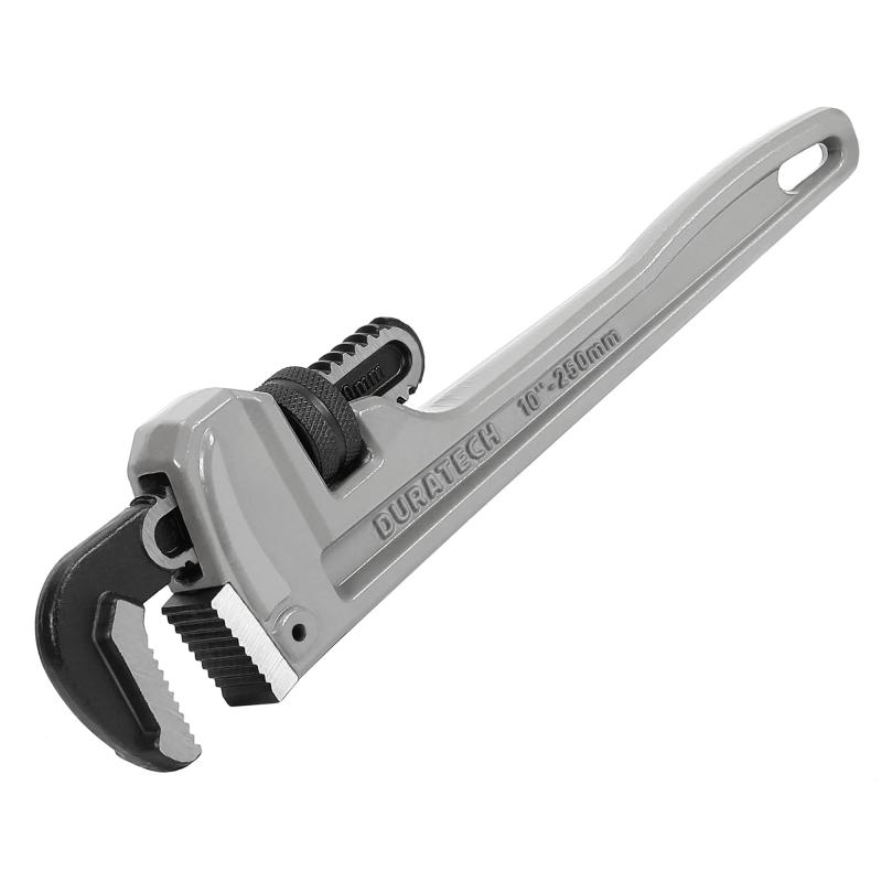 DURATECH パイプレンチ 水道レンチ モーターレンチ 250mm 最大口開き33mm 歯型ジョー 調整可能 軽量 水道 ガス配管工事 メンテナンス
