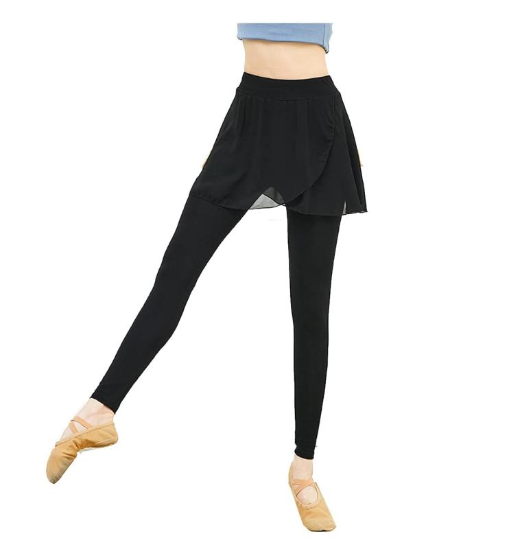 Rakuten - [優億] レディース スカッツ レギンス スパッツ パンツ スカート付き 9分丈 ストレッチ ダンス衣装 ダンス バレエ ヨガ 練習着