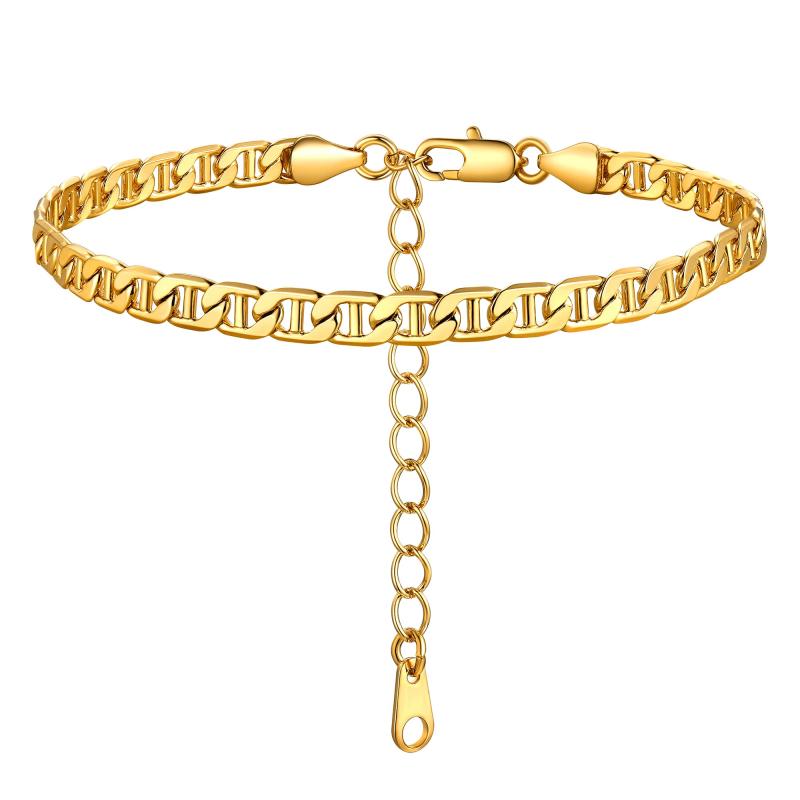 Bestyle アンクレット レディース つけっぱなし メンズ サージカルステンレス 金属アレルギー対応 ペアアンクレット 男女兼用 シンプル