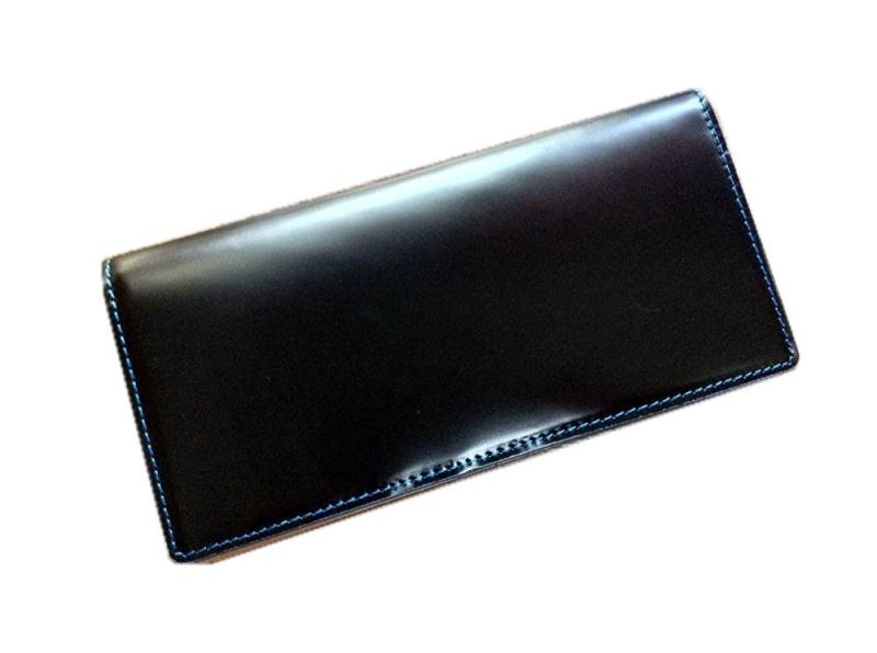 【Saint Mode（セイントモード）】贅沢に一枚革でお作りしました国産コードバン(馬尻革)×本ヌメ革 長財布(小銭入れ無しタイプ)