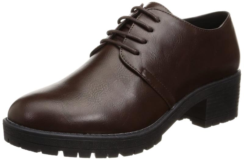 AAA+Feminine(サンエープラスフェミニン) レディース 3581厚底 プレーン オックスフォード レースアップシューズ