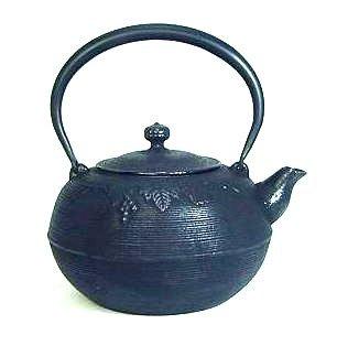 鉄瓶 南部鉄器 ぶどう 黒色 2.0L