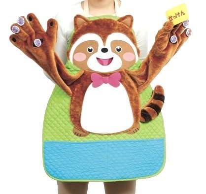 [健康エプロン] きれいだいすきあらいぐまくうちゃん シアター遊び 衛生教材 手洗い指導