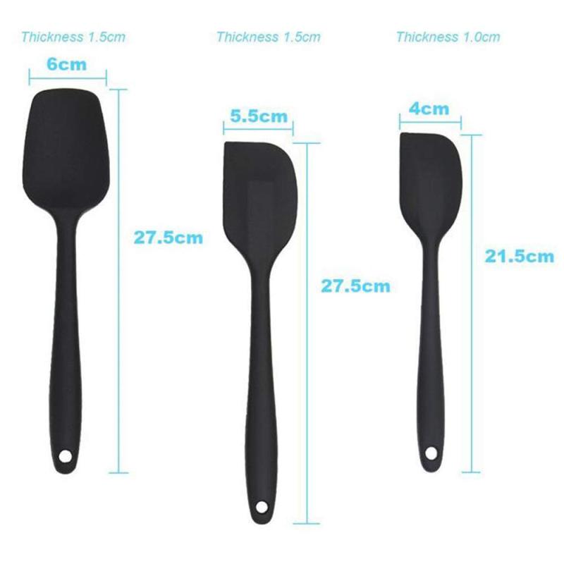 Alioay シリコンヘラ 耐熱 スパチュラ ゴムベラ 製菓道具 お菓子作り キッチンツール 調理器具 へら スパチュラ料理用シリコンヘラ 3本セット creativeglobal01-10167464 クリエイティブグローバル サンプル画像2