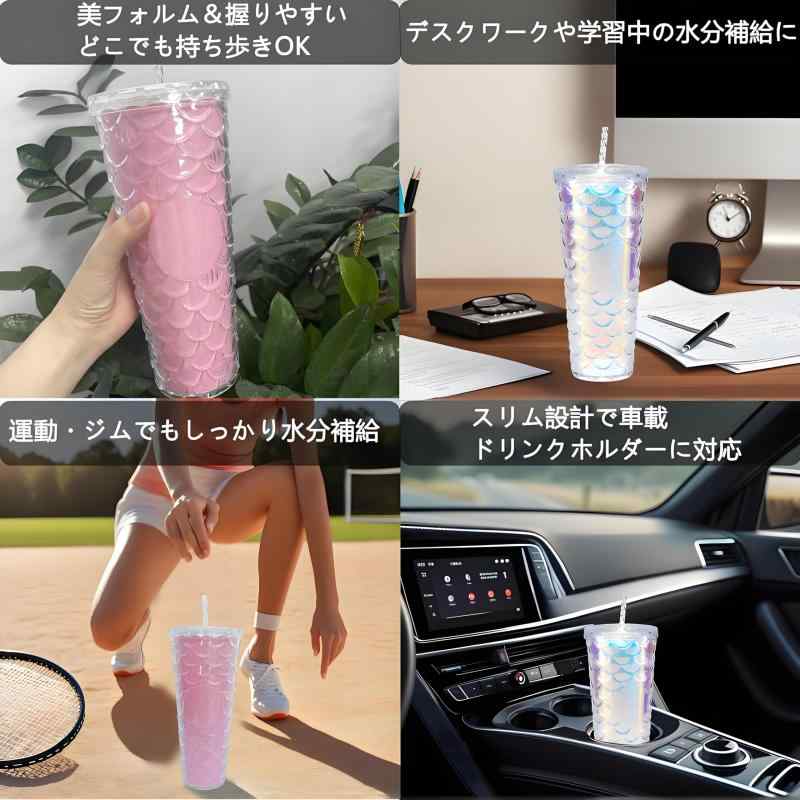 IOLOYU 水筒 700ml ストロー付きタンブラー creativeglobal01-10071462 クリエイティブグローバル サンプル画像3
