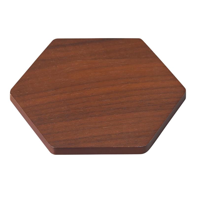 木製 コースター 10×9cm 六角