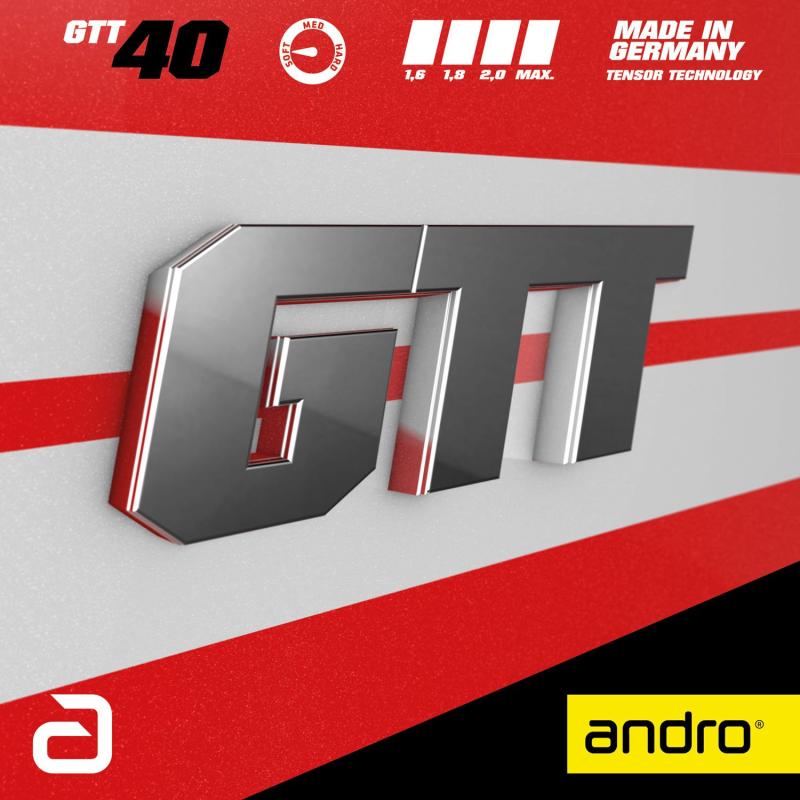 andro(アンドロ) 卓球 ラバー ジーティーティー40 GTT40 ライトテンション 裏ソフトラバー 112276