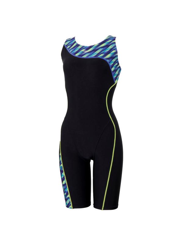 Speedo(スピード) レディース Asymmetry Loosen Kneeskin アシンメトリールースンニースキン ニースキン/オールインワン水着 SFW12403 4分丈 フィット感 ストレッチ