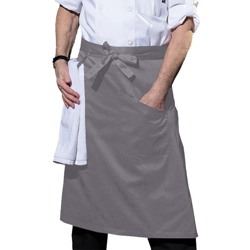 Gingham Aprons - [囲物誌] エプロン メンズ 無地前掛け 腰下エプロン 男女兼用 シェフ 店員 台所調理用 レストラン 喫茶店