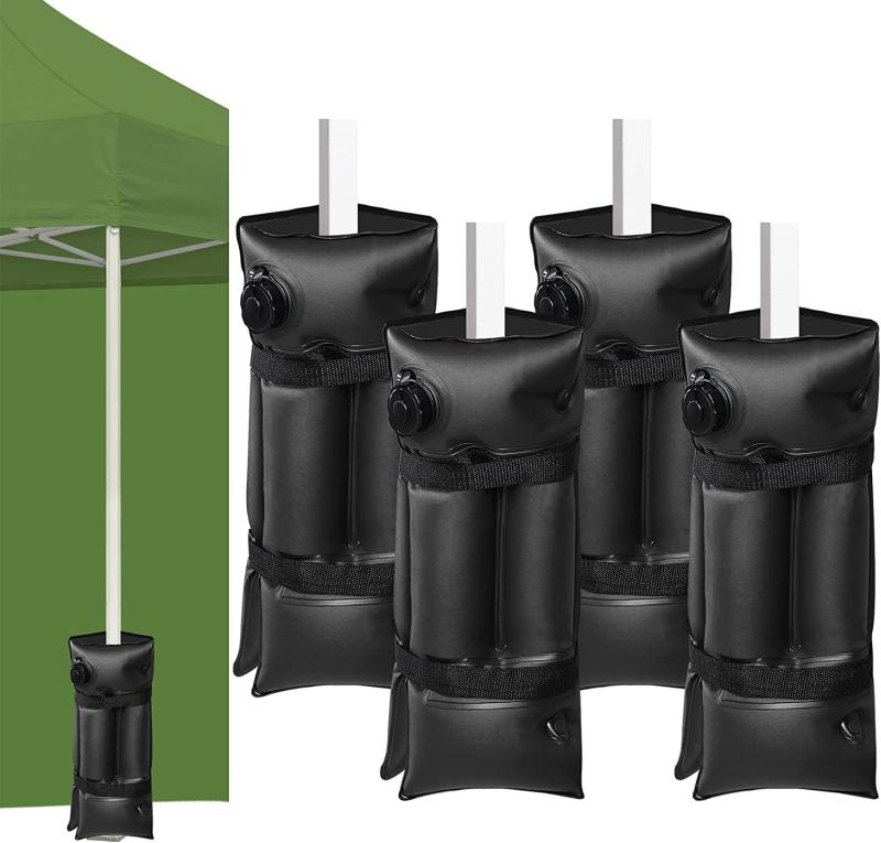 ウェイトバッグ テント 重り 4個セット大容量 タープテント用 バンドテープ付き 注水タイプ マルチウェイト 屋外 重し袋 ワンタッチタープ ビーチパラソル 万能ウェイト