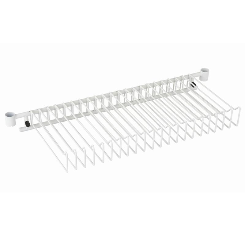 ドウシシャ ルミナス ラテ追加パーツ スラックスハンガー LL-SH80S 22本収納 スイング式 幅81cmラック用 ホワイト ポール径25mm 拡張収納 ワードローブ DIY 後付け対応 ラック部品 収納強化 収納