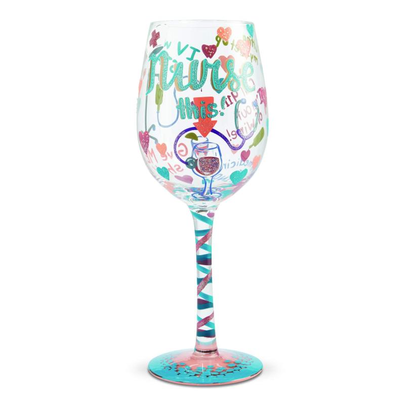 enesco Lolita ワイングラス NURSE THIS 6006294 creativeglobal01-10073419 クリエイティブグローバル パッケージ画像