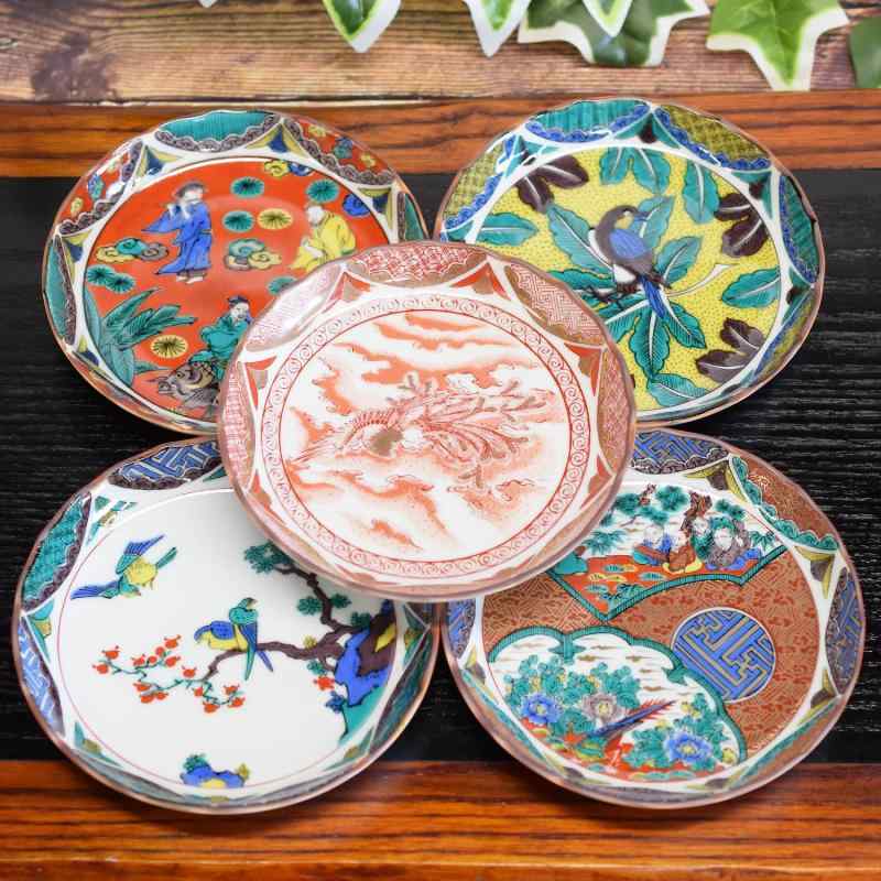 和座の蔵 お皿 セット おしゃれ 食器 九谷焼 小皿 5枚セット 時代絵 陶器 高級 ブランド 和食器 取り皿 日本製 結婚祝い プレゼント ギフト