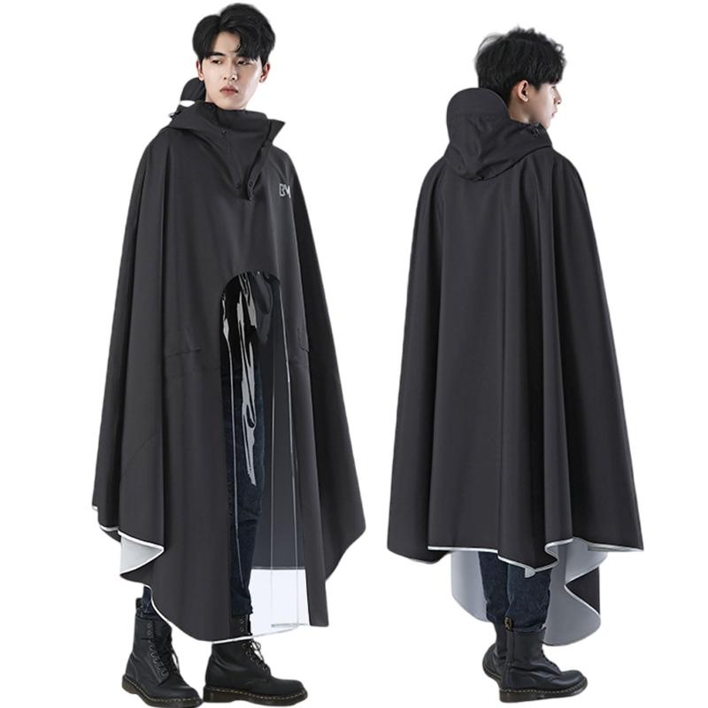 乐天商城 - [LLWAAV] レインコート メンズ レインポンチョ 自転車 リュック対応 男女兼用 カッパ 雨具 耐久 自転車 通勤 通学 伸縮性 レインウェア 大きなポケット 収納袋付き 超軽量 ロング 撥水 防水 お