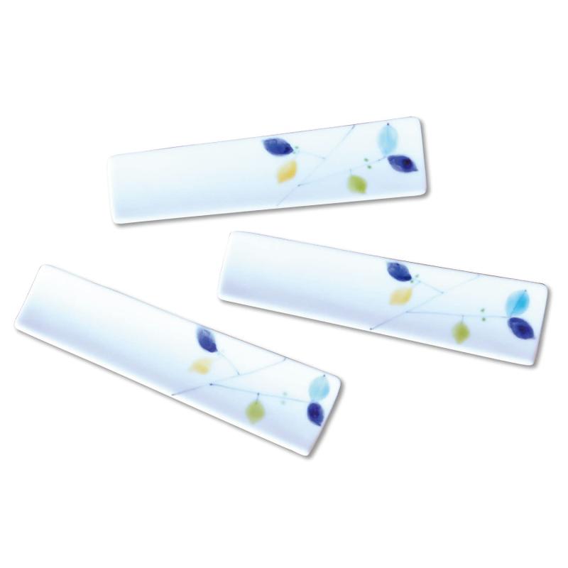 スプーンレスト フォークレスト 箸置き 3個 セット 陶器 おしゃれ 有田焼 一峰窯 色彩レモン スリム箸..
