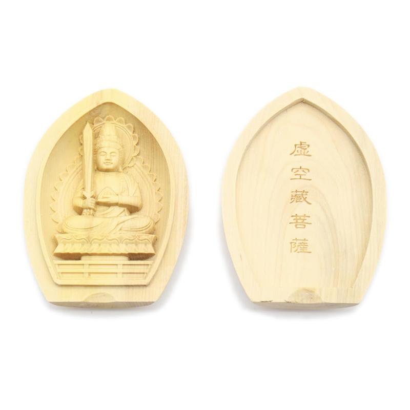 栗田こだわり仏像 【守り本尊】 虚空蔵菩薩 (蓮華形香合仏[懐中仏]) 守り本尊 丑年 寅年（高さ6.2cm、幅4.5cm）ツゲ製高級木彫り 17500サイズ/縦6.2cm、横4.5cm材質：柘植（ツゲ）生産国：中国守り本尊：丑・寅年生まれ