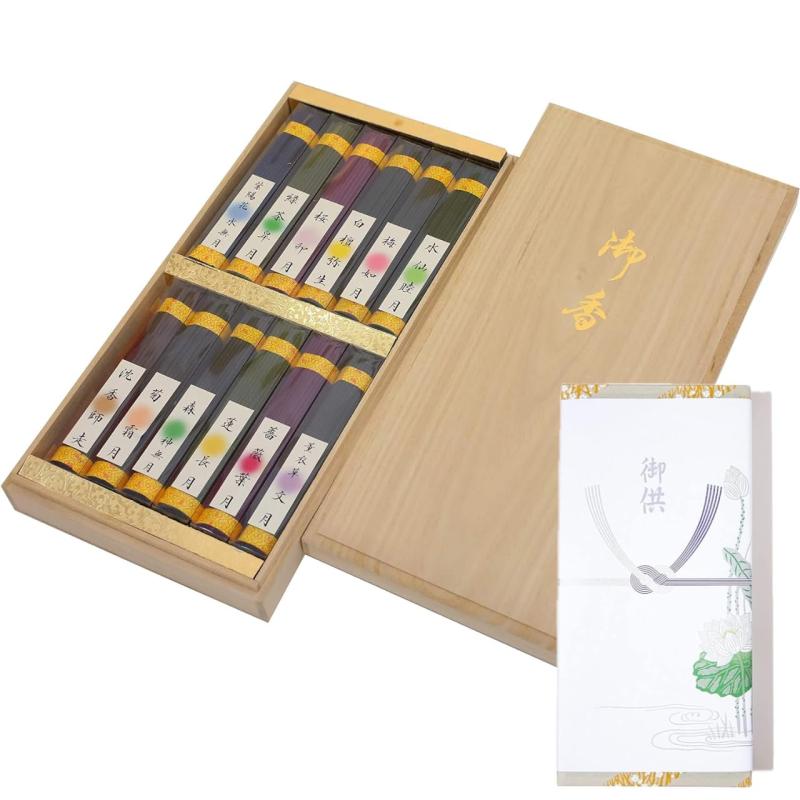 乐天商城 - 【 包装 蓮のし付き 】梅薫堂 歳時煙少香【桐箱】/ 「贅沢なひとときを演出する、極上の香り。特別な方への至高の贈り物にふさわしい高級ギフト線香。」日本製 国産 淡路島 線香 お線香