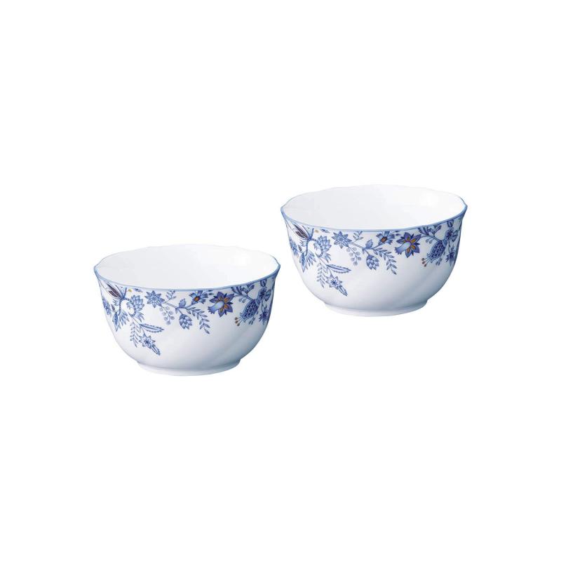 Noritake ノリタケ ディープ ボウル （ ペアセット ） 11cm ブルーソレンティーノ色線仕上げ 電子レンジ対応 食洗器対応 2個 ブルー ボーンチャイナ 4965L/P97335