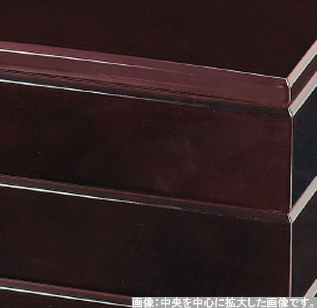 クリエイティブグローバルのJ-kitchens 重箱 3段 6.5寸 ダイヤ お重箱 溜 19.7cm x 19.7cm x 18.5cm 日本製｜アングル3