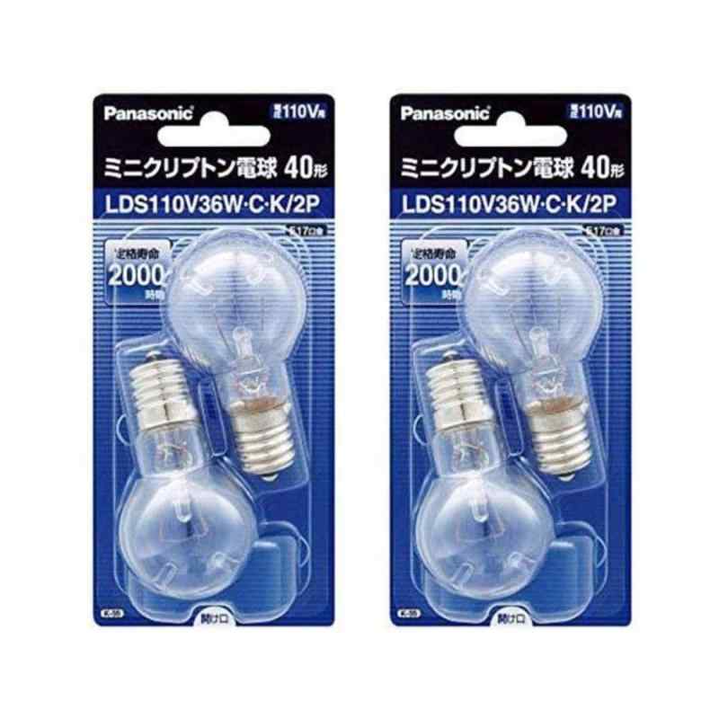 Rakuten - パナソニック ミニクリプトン電球 110V 40W形(36W) E17口金 35mm径 クリア 2個入り LDS110V36WCK2P (2個セット)