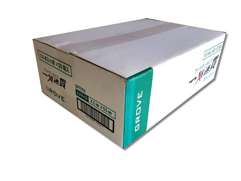 Rakuten - 一気通貫 ステンレスウッドデッキビス 徳用箱 SUS410 4.5mm×55mm 1箱約100本入×20箱