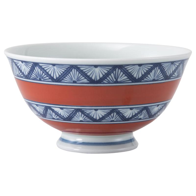 波佐見焼 茶碗 カップ どんぶり 長角皿 錦丸紋 朱巻地紋 錦間取花 日本製 電子レンジ可 食洗器対応