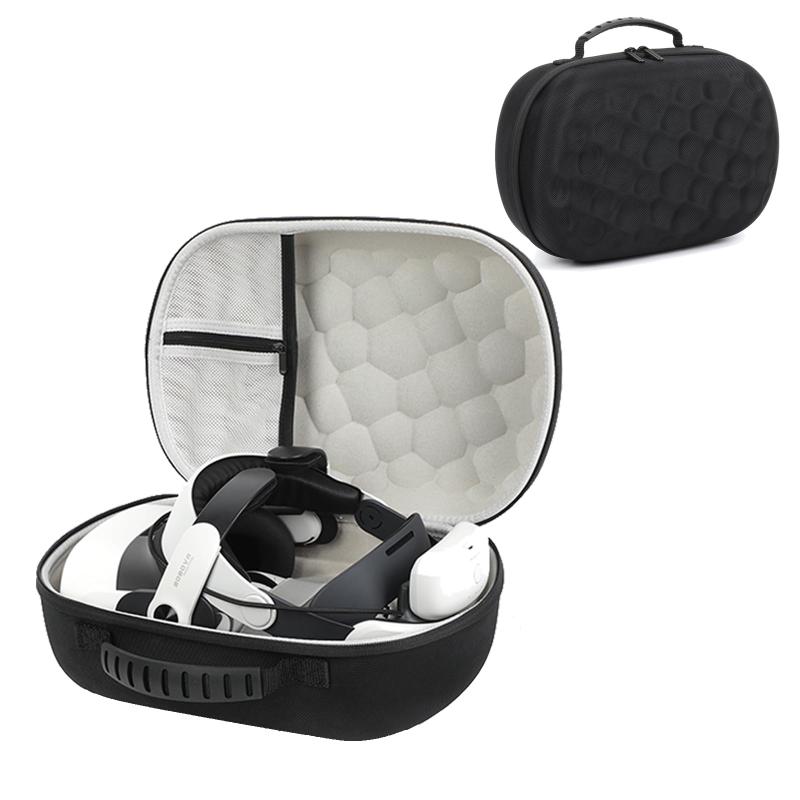 YipuVR for Q3/Q3S用ハードEVAキャリングケース、Q3対応 VRヘッドセットアクセサリーと互換性があり、耐衝撃性、防水性、旅行や自宅保管用ソフトライニングQ3対応キャリングケース