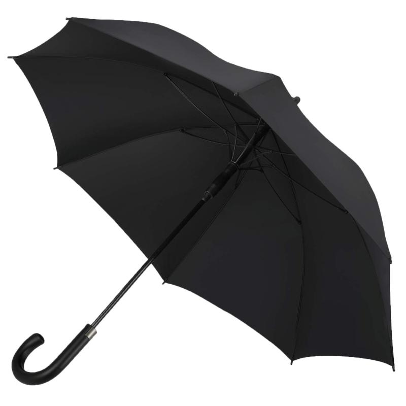 ［紳士長傘］SHIO MOKU 傘 長傘 メンズ ワンタッチ 65cm 大きめ 丈夫 撥水 耐強風 グラスファイバー 梅雨対策 通学 通勤 収納ポーチ付き