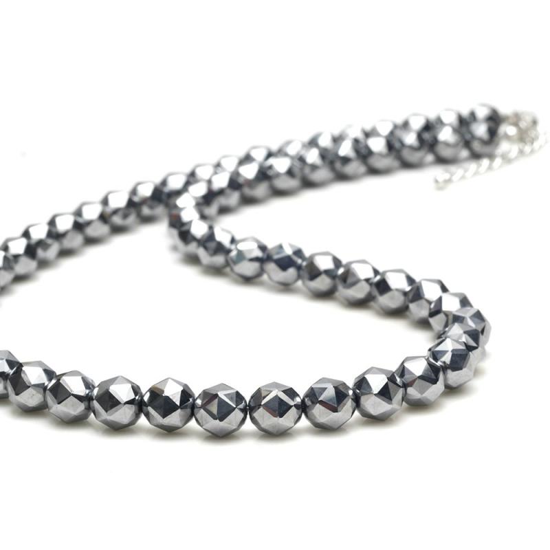 テラヘルツ鉱石 ネックレス スターカット 8mm 本物 原石 パワーストーン ...
