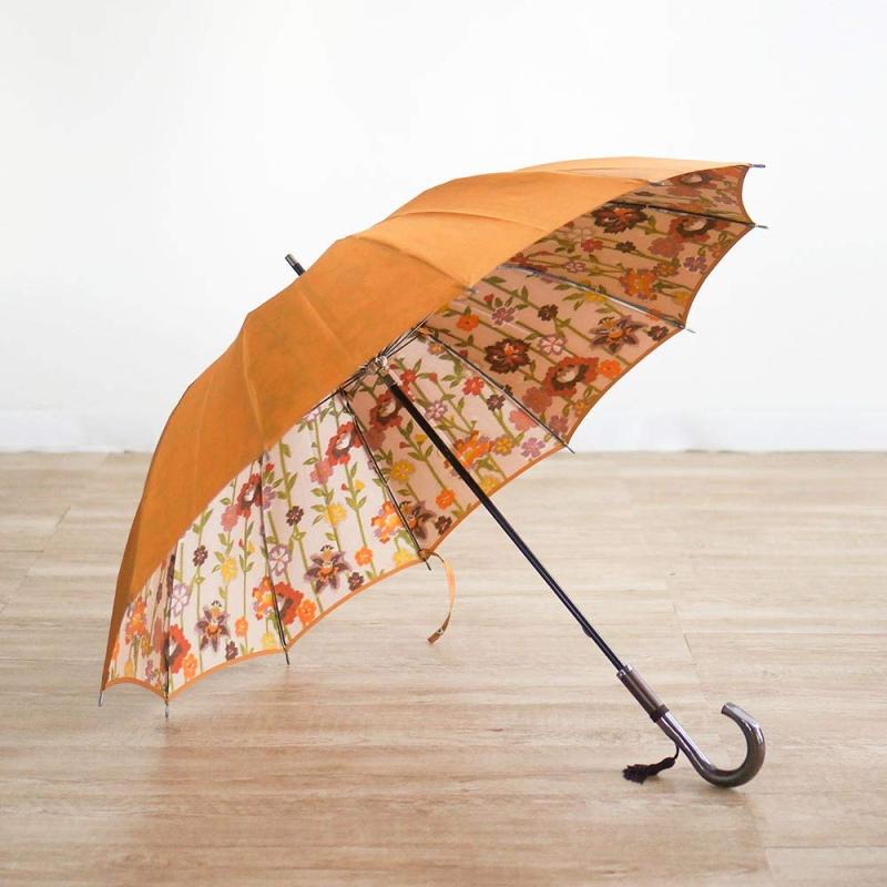 日本製 和花 ほぐし織 長傘 12本骨カーボン 55cm 甲州織 雨晴兼用 レディース小宮商店