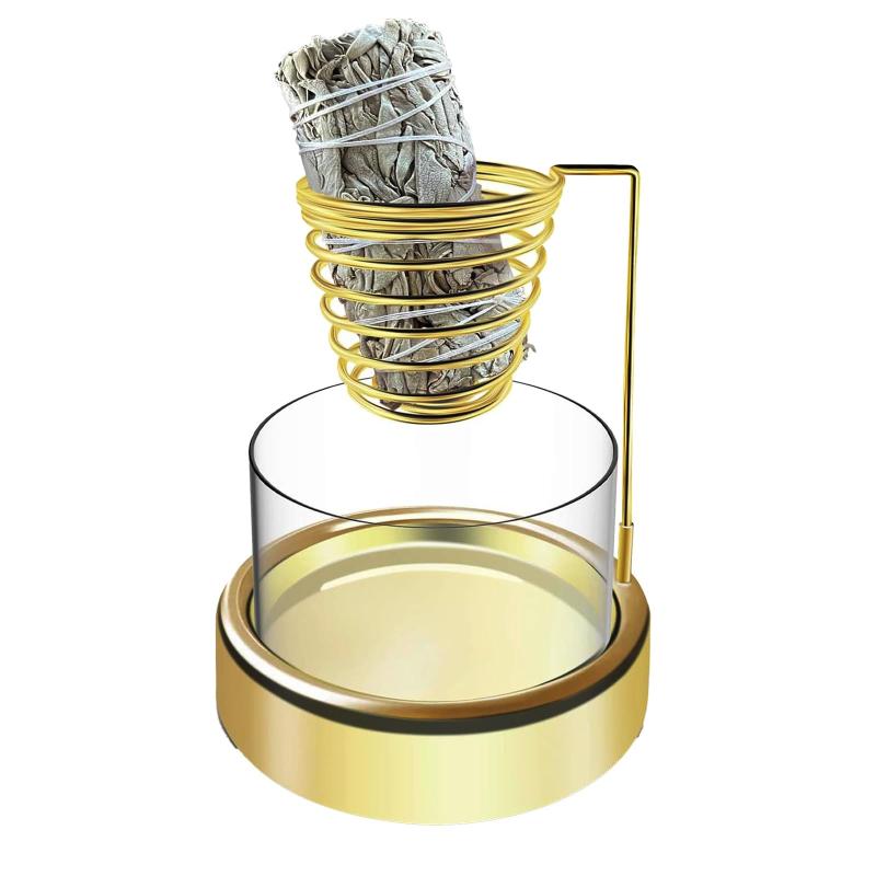 Hyack パロサント 受け皿 灰が散らばらない インセンスホルダー おしゃれ 多機能香炉 金属製 [並行輸入品]