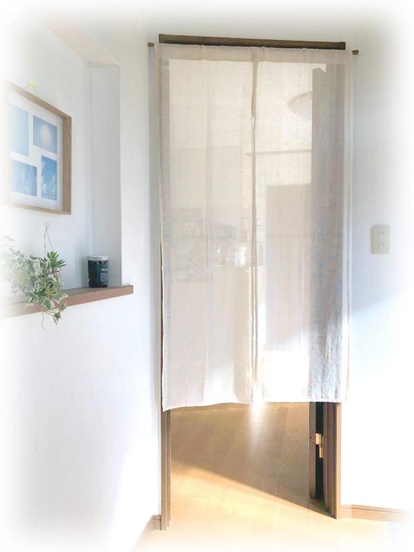 のれん 天然素材 綿100% 間仕切り パーテーション 無地 シンプル やわらか 軽ふわ ガーゼタイプ 150cm..