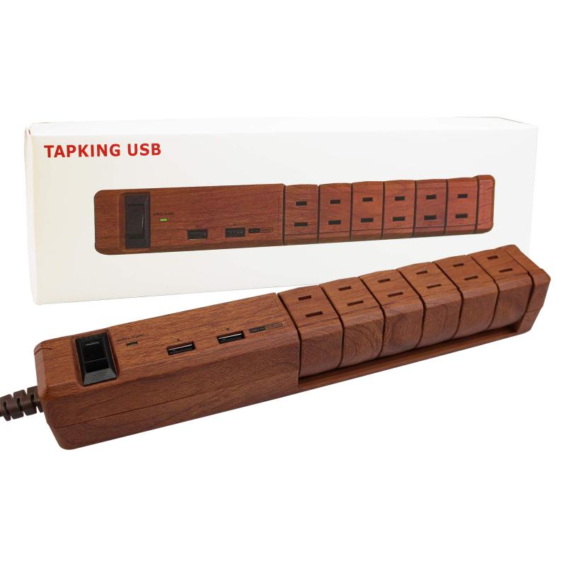 Fargo TAPKING 電源タップ USB 3.4A Type-A 2ポート クルッと回転