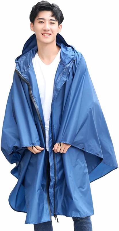 [Frisence] ポンチョ メンズ 雨具 自転車 撥水 レインコート レディース レインウエア 四季 梅雨 軽量 バイザー 収納バック付き 通勤通学 男女兼用 フリーサイズ(158-180cm)
