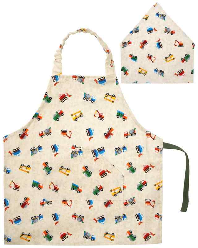 nicomako（ニコマコ） エプロン 三角巾 セット 給食エプロン 子供 キッズ 男の子 女の子 小学生 保育園..