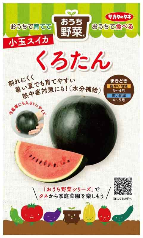 サカタのタネ 実咲野菜 おうち野菜 小玉スイカ くろたん